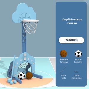 Krepšinio stovas vaikams, mėlynas komplektacija