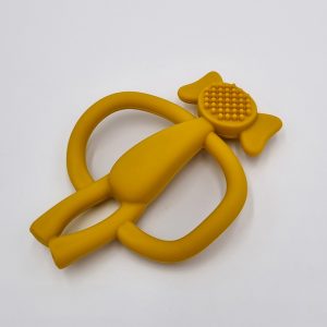 Silikoninis kramtukas, drambliukas geltonas (3)
