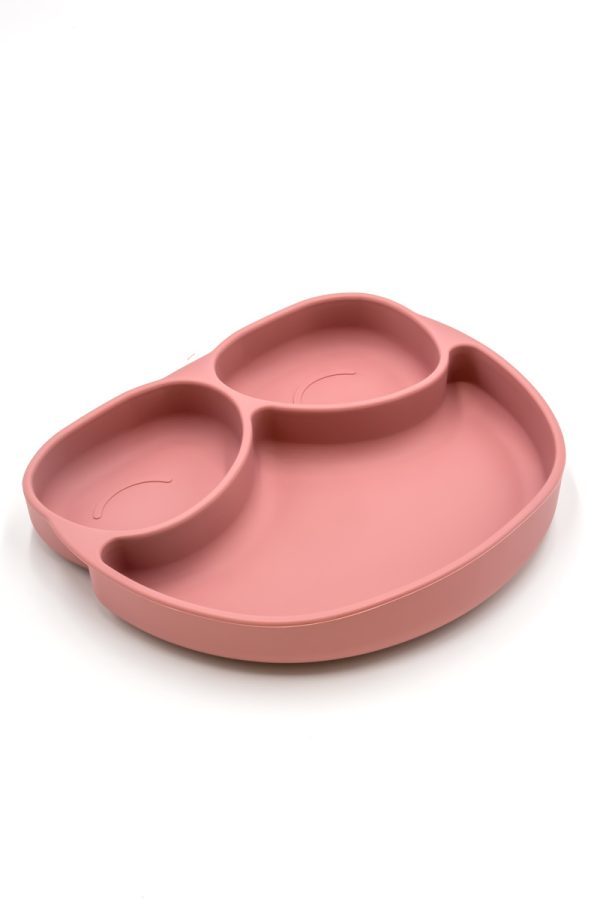Silikoninė lėkštė varliukas, rožinės spalvos (1)