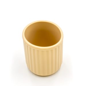 Silikoninis puodelis, kreminės spalvos (1)