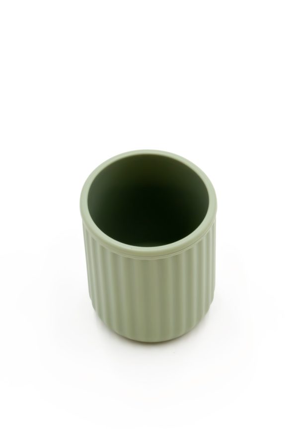 Silikoninis puodelis, žalios spalvos (1)