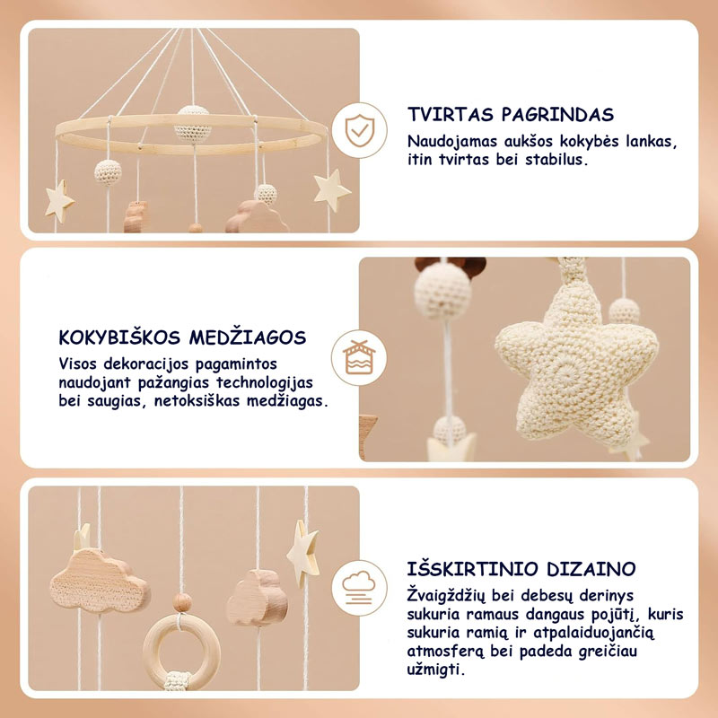 Karuselė lovytei, žvaigždutės (8)