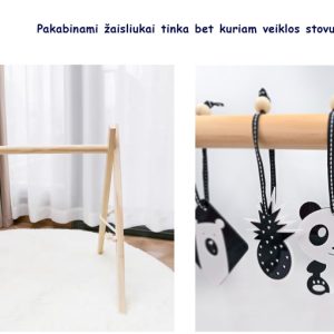 Pakabinami žaisliukai juoda balta (4)